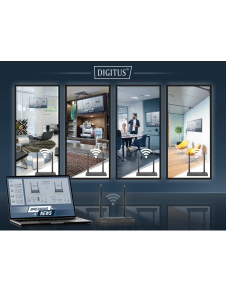 Digitus Zestaw 4K Wireless Hdmi Kvm Extender, 150 M
