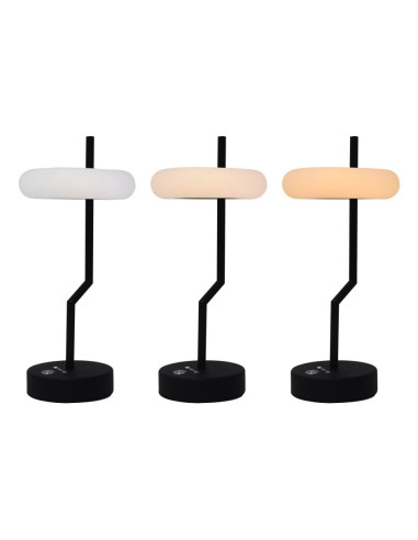 Techly I-Lamp-Table2 Lampa Stołowa Niewymienialne Źródło Światła 2 W Led Czarny, Biały