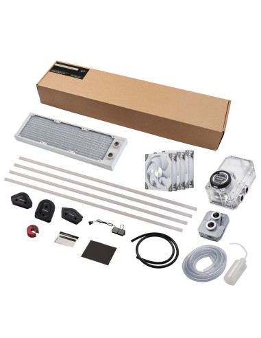 Phanteks Glacier Ez-Fit 360 D30-Kit, Zestaw Chłodzenia Wodą - Biały