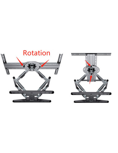 Gembird Wm-80Str-01 Regulowany Uchwyt Do Telewizora (Obrót I Pochylenie), 40"- 80'' (50 Kg)