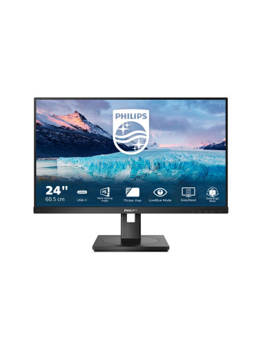 Philips S Line 243S1/00 Monitor Komputerowy 60,5 Cm (23.8") 1920 X 1080 Px Full Hd Lcd Czarny