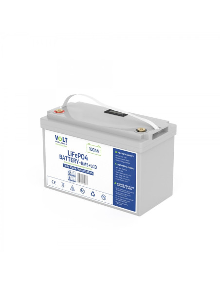 Volt Akumulator Lifepo4 12V 100 Ah (100A) + Lcd