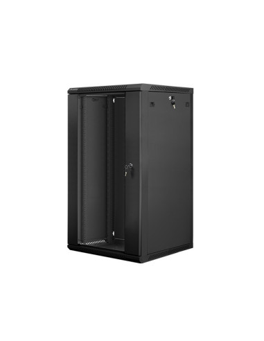 Lanberg Szafa Instalacyjna Wisząca 19'' 22U 600X600Mm Czarna (Drzwi Szklane)