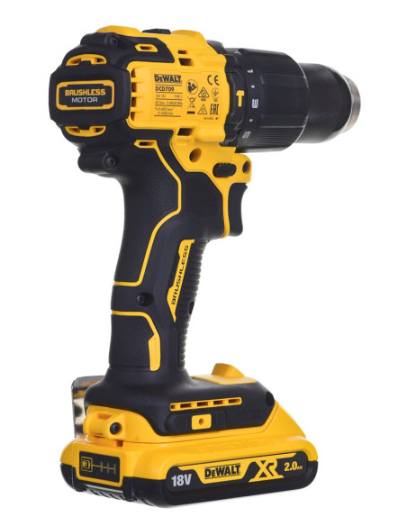 Wkrętarka Udarowa 18V 2X2.0Ah+Ład Dcd709D2T Dewalt