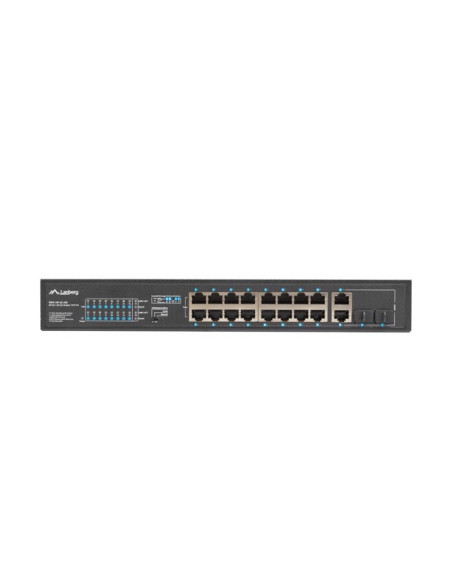Lanberg Switch Rack 19" 16X 100Mb Poe+/2X Combo Gigabit 250W Niezarządzalny Rsfe-16P-2C-250