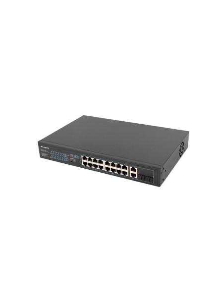 Lanberg Switch Rack 19" 16X 100Mb Poe+/2X Combo Gigabit 250W Niezarządzalny Rsfe-16P-2C-250