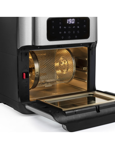 Princess 182065 Pojedyńczy 10 L Autonomiczny 1500 W Frytkownica Na Gorące Powietrze Srebrny