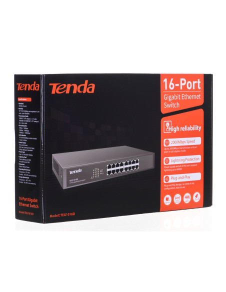 Switch Tenda Teg1016D (16X 10/100/1000Mbps)