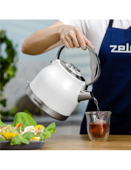 Czajnik 2200W 1,7L Biały/Inox Zelmer Zck7940