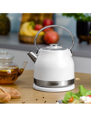 Czajnik 2200W 1,7L Biały/Inox Zelmer Zck7940
