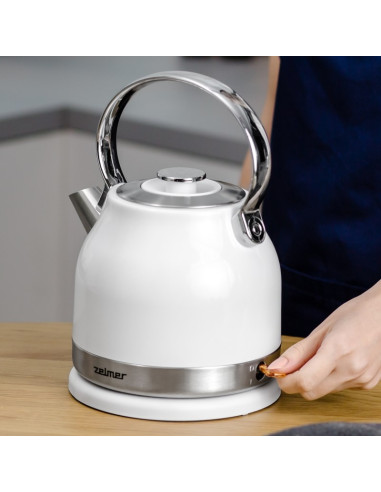 Czajnik 2200W 1,7L Biały/Inox Zelmer Zck7940