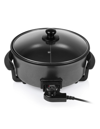 Tristar  | Wielofunkcyjna Patelnia Grillowa Xl | Pz-9135 | Średnica 30 Cm | Grill | 1500 W | Pokrywka W Zestawie | Uchwyt Stały 