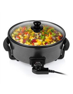 Tristar  | Wielofunkcyjna Patelnia Grillowa Xl | Pz-9135 | Średnica 30 Cm | Grill | 1500 W | Pokrywka W Zestawie | Uchwyt Stały  2