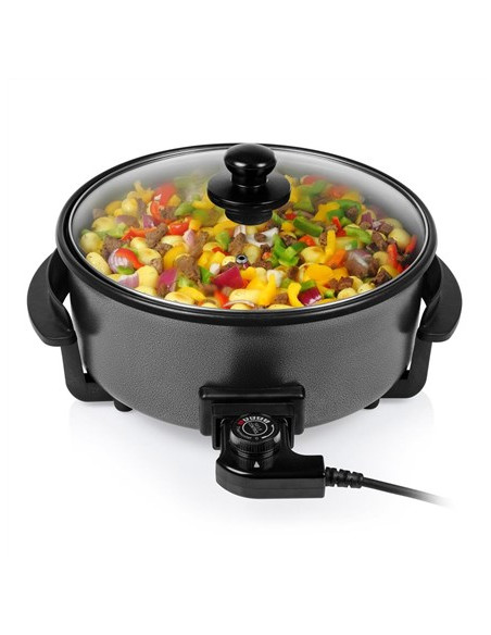 Tristar  | Wielofunkcyjna Patelnia Grillowa Xl | Pz-9135 | Średnica 30 Cm | Grill | 1500 W | Pokrywka W Zestawie | Uchwyt Stały 