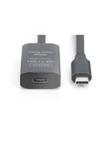 Digitus Aktywny Przedłużacz Usb 3.2 Gen1 5G, Usb-C - Usb-C, 10 M