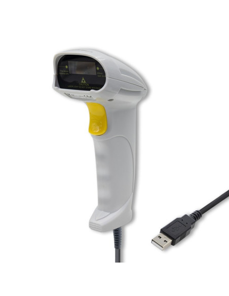Qoltec Czytnik Kodów Kreskowych Laserowy | 1D | Usb | Biały