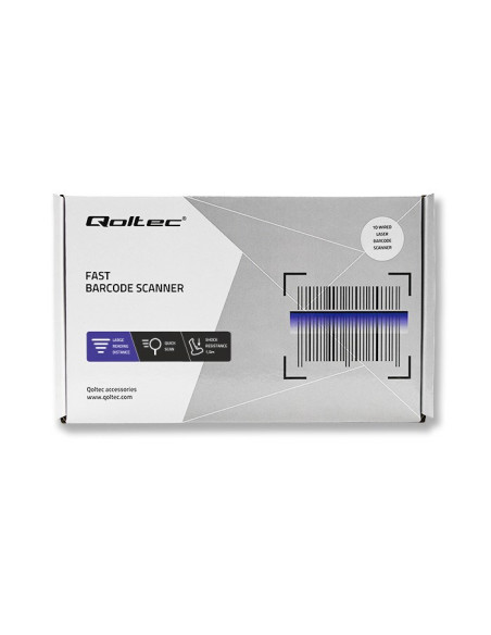 Qoltec Czytnik Kodów Kreskowych Laserowy | 1D | Usb | Czarny