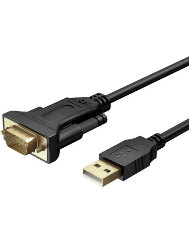 Techly Idata Usb2-Ser-1A Kabel Równoległy Czarny 1,5 M Usb Typu-A Db-9