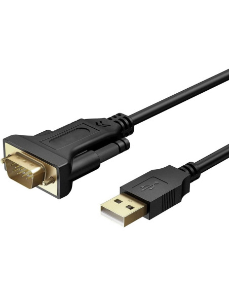 Techly Idata Usb2-Ser-1A Kabel Równoległy Czarny 1,5 M Usb Typu-A Db-9