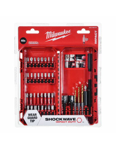 Zestaw Końcówek/Bitów+Wiertła+Uchwyt Shockwave 40 Elementów 4932492004 Milwaukee