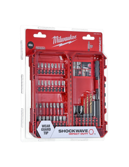Zestaw Końcówek/Bitów+Wiertła+Uchwyt Shockwave 40 Elementów 4932492004 Milwaukee