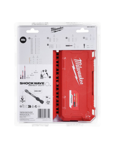 Zestaw Końcówek/Bitów+Wiertła+Uchwyt Shockwave 40 Elementów 4932492004 Milwaukee