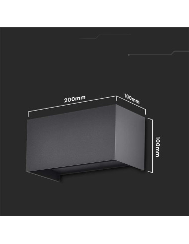 Oprawa Ścienna Led V-Tac Vt-8125-B-N 24W Ip65 4000K 2720Lm (Sku 2978) Czarny