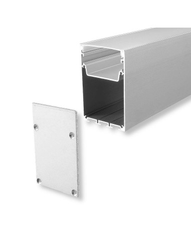 Profil Aluminiowy V-Tac Vt-8127 2Mb Anodowany, Klosz Mleczny 50X75Mm (Sku 2872)