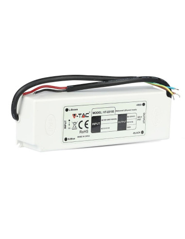 Zasilacz Led V-Tac Vt-22155 150W 12V 12.5A Ip67 Filtr Emi (Sku 3250) Biały