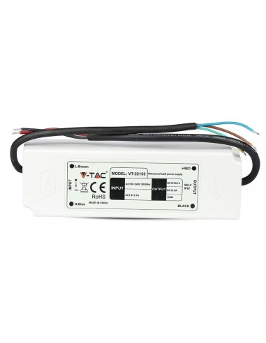 Zasilacz Led V-Tac Vt-22155 150W 12V 12.5A Ip67 Filtr Emi (Sku 3250) Biały