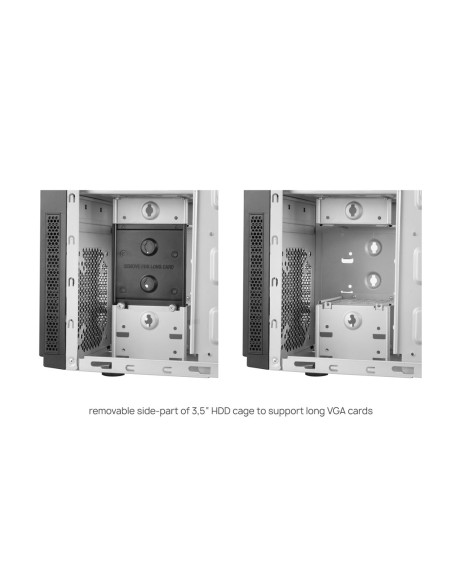 Chieftec Hc-10B-Op Zabezpieczenia & Uchwyty Komputerów Mini Tower Czarny
