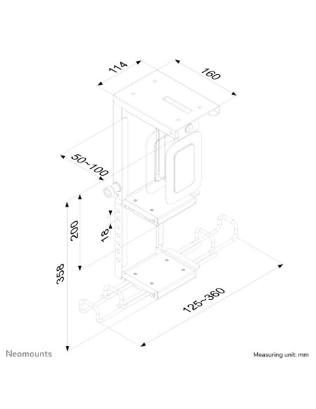 Neomounts Cpu-D075Black/Lk Zestaw Montażowy