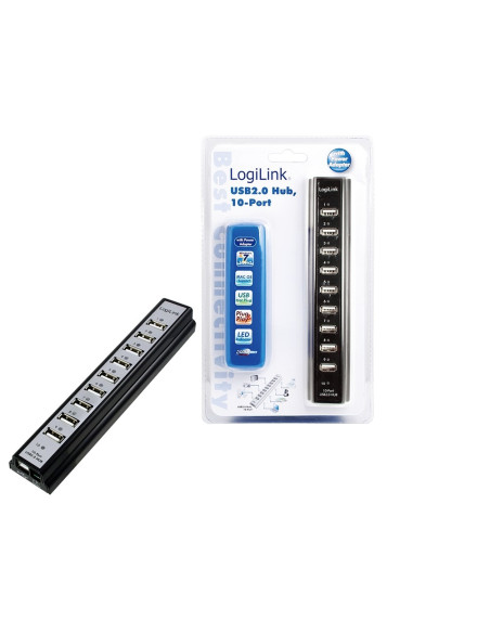 Logilink Ua0096 Huby I Koncentratory 480 Mbit/S Czarny
