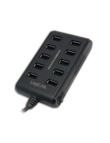 Hub Usb Logilink Ua0125 10-Portowy Usb2.0 Z Zasilaczem 3,5A