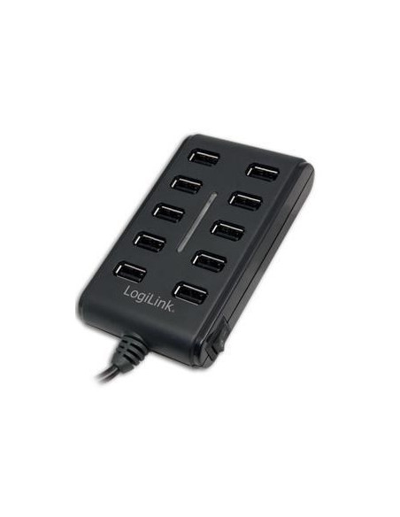 Hub Usb Logilink Ua0125 10-Portowy Usb2.0 Z Zasilaczem 3,5A