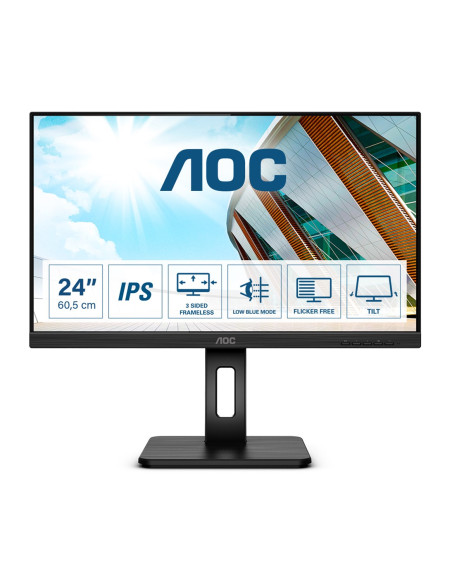 Aoc Q24P2Q Led Display 60,5 Cm (23.8") 2560 X 1440 Px Quad Hd Czarny