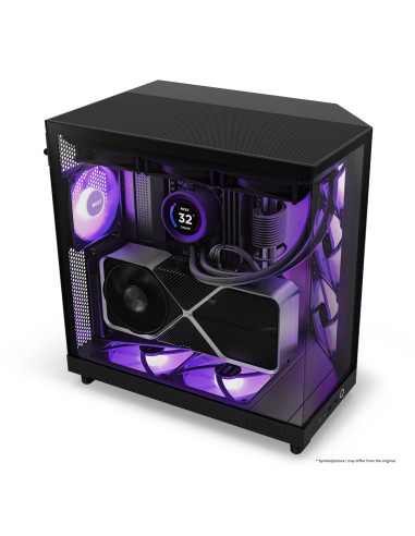 Nzxt Obudowa Komputerowa Nzxt H6 Flow Rgb Midi Tower Z Oknem Czarna