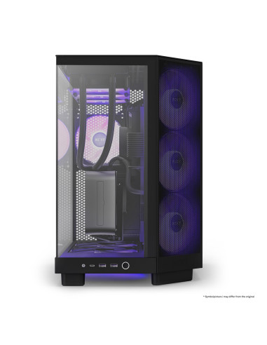 Nzxt Obudowa Komputerowa Nzxt H6 Flow Rgb Midi Tower Z Oknem Czarna