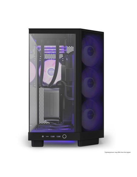 Nzxt Obudowa Komputerowa Nzxt H6 Flow Rgb Midi Tower Z Oknem Czarna