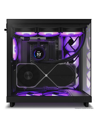 Nzxt Obudowa Komputerowa Nzxt H6 Flow Rgb Midi Tower Z Oknem Czarna