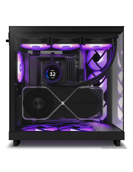 Nzxt Obudowa Komputerowa Nzxt H6 Flow Rgb Midi Tower Z Oknem Czarna