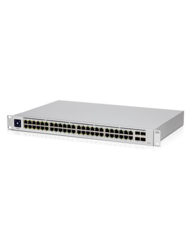 Ubiquiti Unifi Usw-48-Poe Łącza Sieciowe Zarządzany L2 Gigabit Ethernet (10/100/1000) Obsługa Poe 1U Stal Nierdzewna