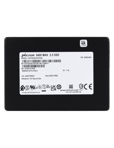 Dysk Ssd Micron 5400 Max 3.84Tb Sata 2.5" Mtfddak3T8Tgb-1Bc1Zabyyr (Dwpd 3.4)