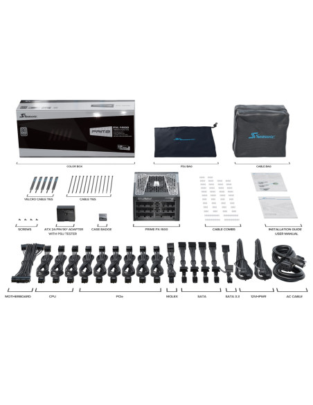 Seasonic Atx3-Prime-Px-1600 Moduł Zasilaczy 1600 W 20+4 Pin Atx Atx Czarny