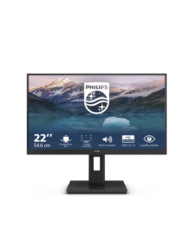 Philips 222S9Jml/00 Monitor Komputerowy 54,6 Cm (21.5") 1920 X 1080 Px Full Hd Lcd Czarny