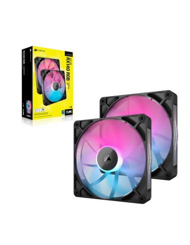 Corsair Icue Link Rx140 Rgb Obudowa Komputera Wentylator 14 Cm Czarny 2 Szt.