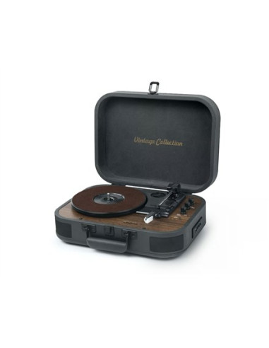 Gramofon Muse Mt-207 Dgb Turntable Stereo System, Black/Brown