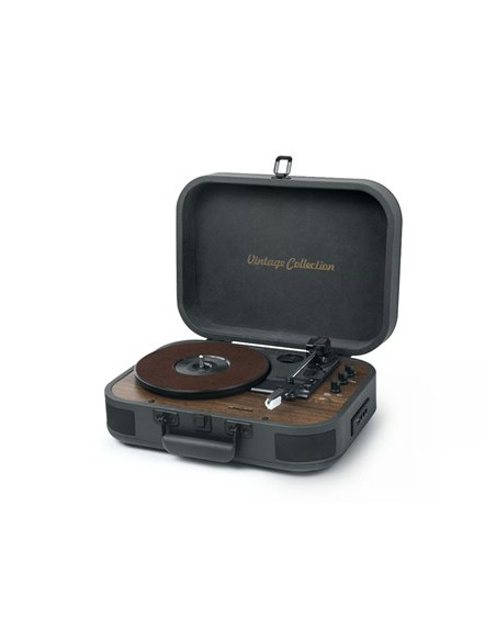 Gramofon Muse Mt-207 Dgb Turntable Stereo System, Black/Brown