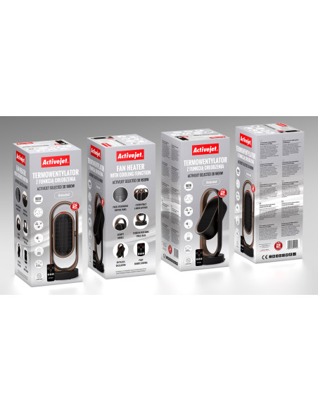 Termowentylator Z Funkcją Chłodzenia Activejet Selected 3D 1800W