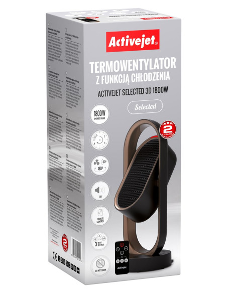 Termowentylator Z Funkcją Chłodzenia Activejet Selected 3D 1800W